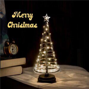 Mini USB Retractable Christmas Tree - 10.2" Height x 3.9" Width - Perfect